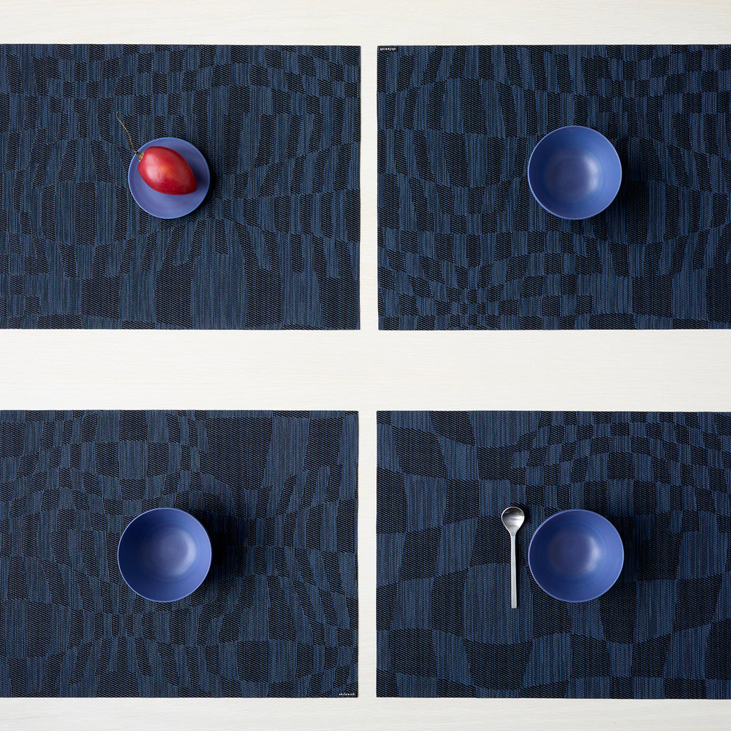 Detail image of Chilewich woven material showcasing texture, color, and pattern of the terrastrand yarn weave.